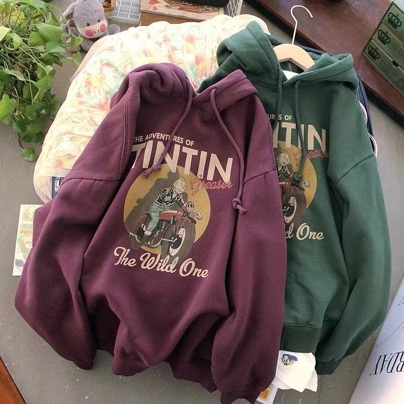 Áo hoodie nam nữ Tin Tin freesize Cheapy vải nỉ form rộng tay bồng có mũ unisex xanh đỏ ulzzang hàn quốc local brandC547 | BigBuy360 - bigbuy360.vn