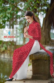 Vải áo dài hoa nhí