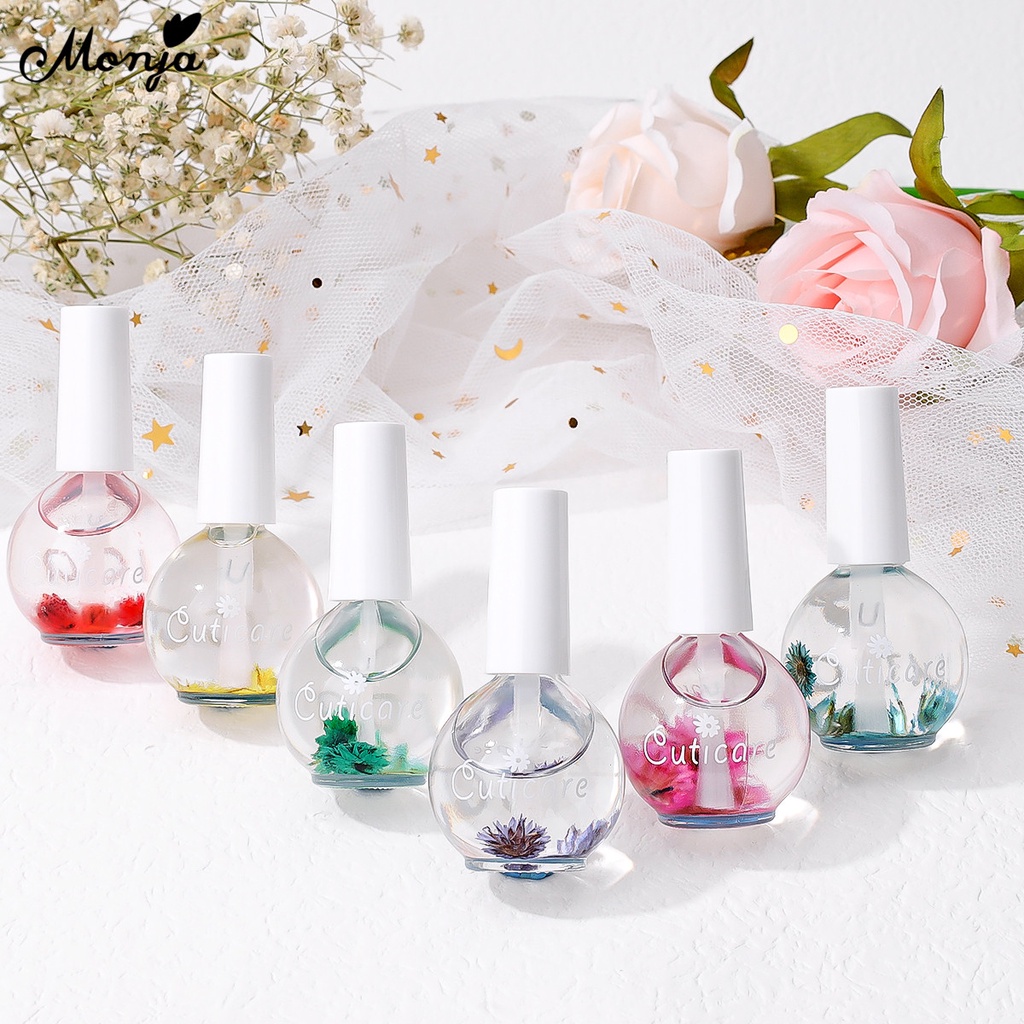 Tinh Dầu Hoa Khô Tự Nhiên Monja 15ml Loại Bỏ Da Chết Làm Mềm Chăm Sóc Móng Tay