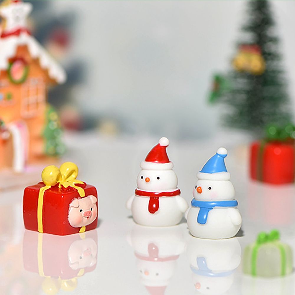 Đồ trang trí mini dễ thương cho nhà cửa/ vườn/ tiểu cảnh phong cách Giáng sinh tùy chọn kiểu dáng