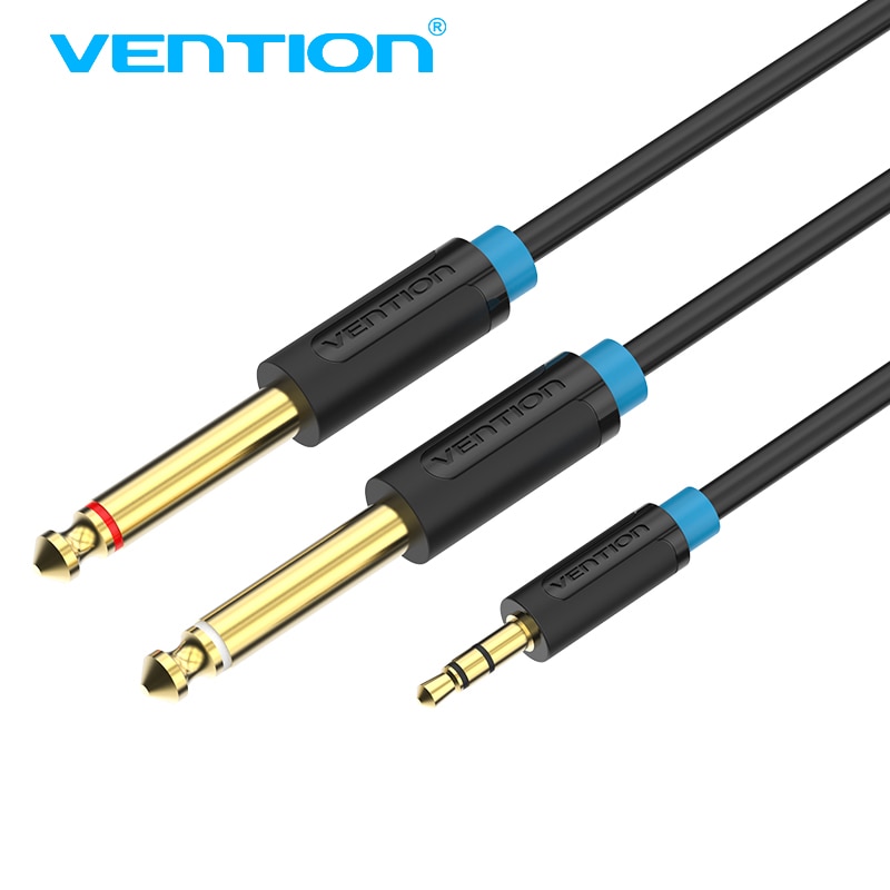 Cáp âm thanh Vention hình chữ Y chia cổng 3.5mm sang 2 cổng aux 3.5 dây dài 5m cho điện thoại