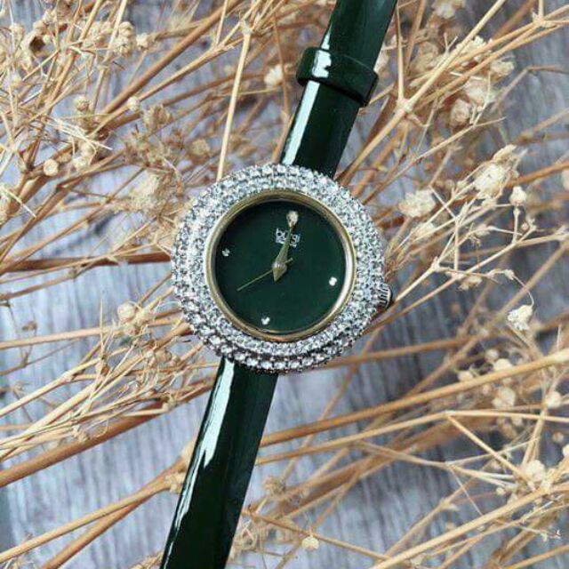Đồng hồ nữ Burgi BUR195 mâm xôi xanh 29mm