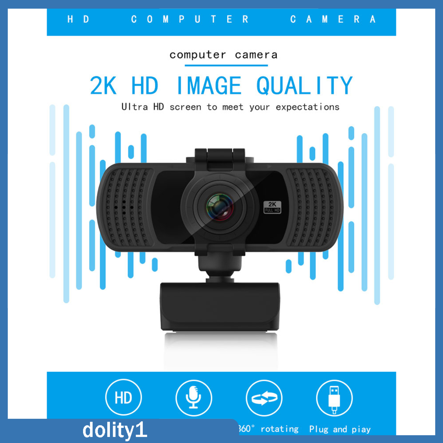 Webcam Độ Phân Giải Full Hd 4mp Usb 2k Kèm Mic Cho Máy Tính, Laptop | BigBuy360 - bigbuy360.vn