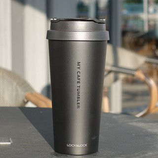 [Lock&Lock] Ly Giữ Nhiệt Bằng Thép Không Gỉ Clip Tumbler 540ml Đen [LHC4151BLK]