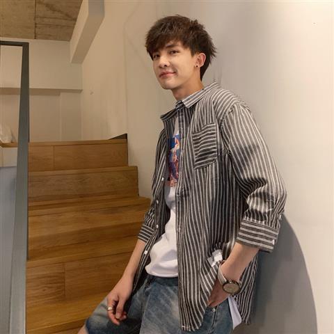 Áo Khoác Sơ Mi Tay Lỡ Phong Cách Hàn Quốc Dành Cho Nam