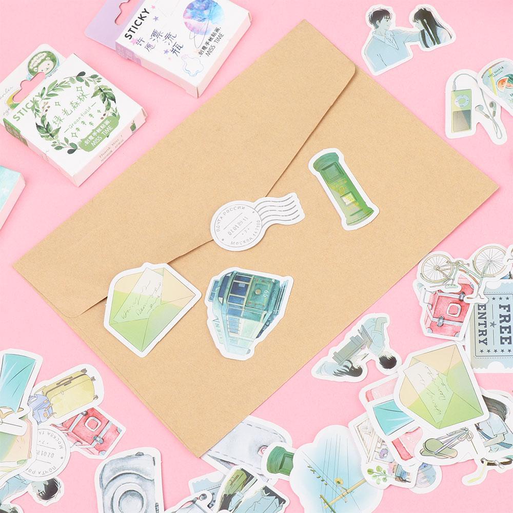 PISTA Set 46 Miếng Dán Trang Trí Đa Năng Phong Cách Nhật Bản