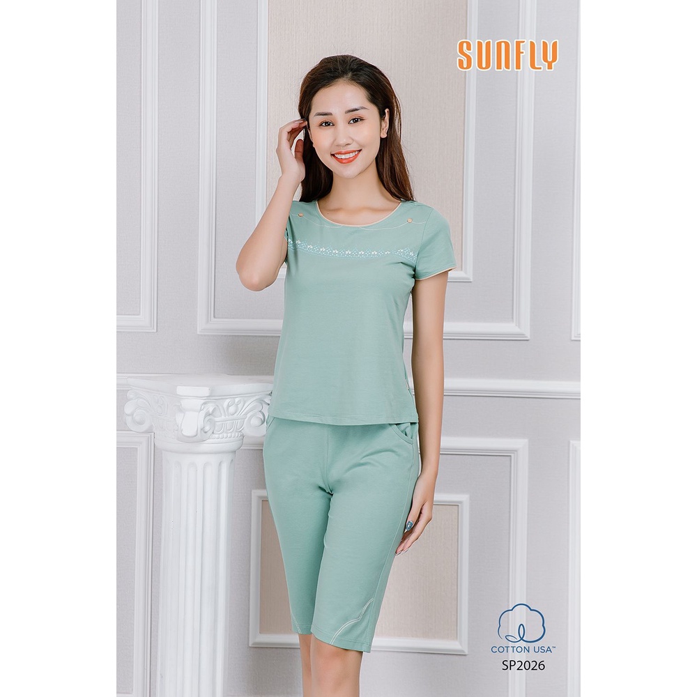 SP2026 - BỘ MẶC NHÀ COTTON ÁO CỘC QUẦN TRÊN GỐI
