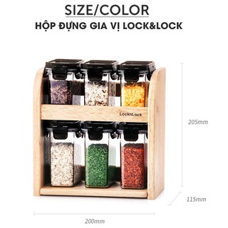 BỘ 6 HỘP ĐỰNG GIA VỊ LOCK&LOCK MODULAR HTE571S6