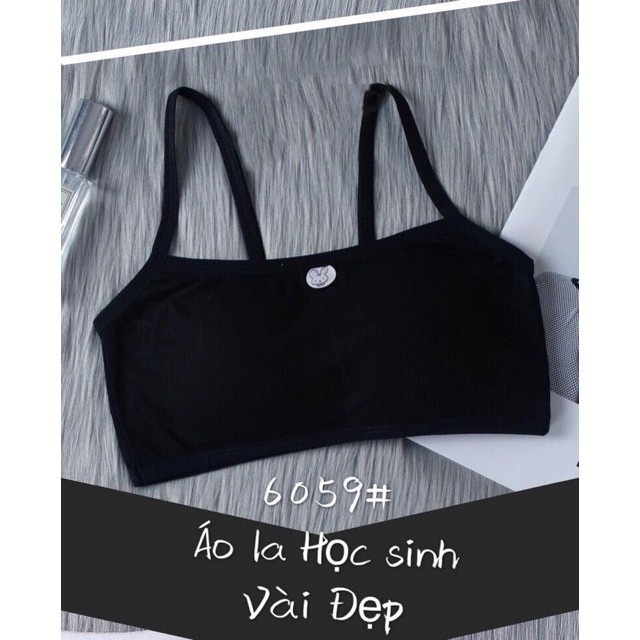Áo Bra Học Sinh - Áo Lá Học Sinh Cotton Tăm 2 Dây, Ao Lót Học Sinh Có Đệm Ngực 6059 Loại Đẹp