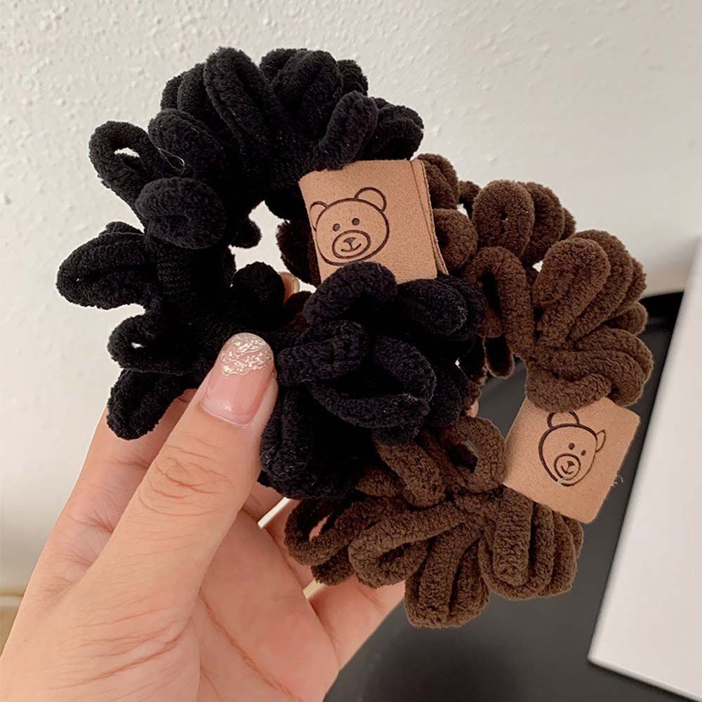 Dây buộc tóc cao su co giãn bọc vải nhung màu trơn phong cách hàn quốc dễ thương cho nữ