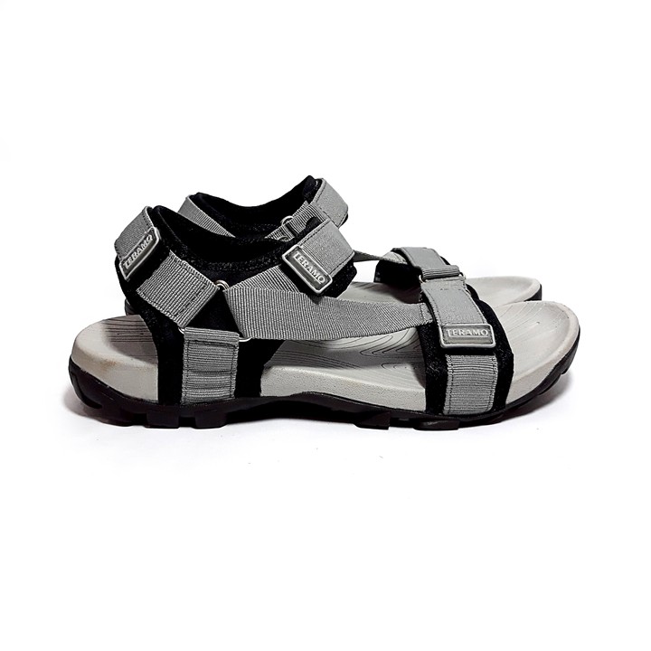 Giày sandal unisex chính hãng Teramo hay sandan TRM09 ghi xám kiểu giày sandal quai chéo