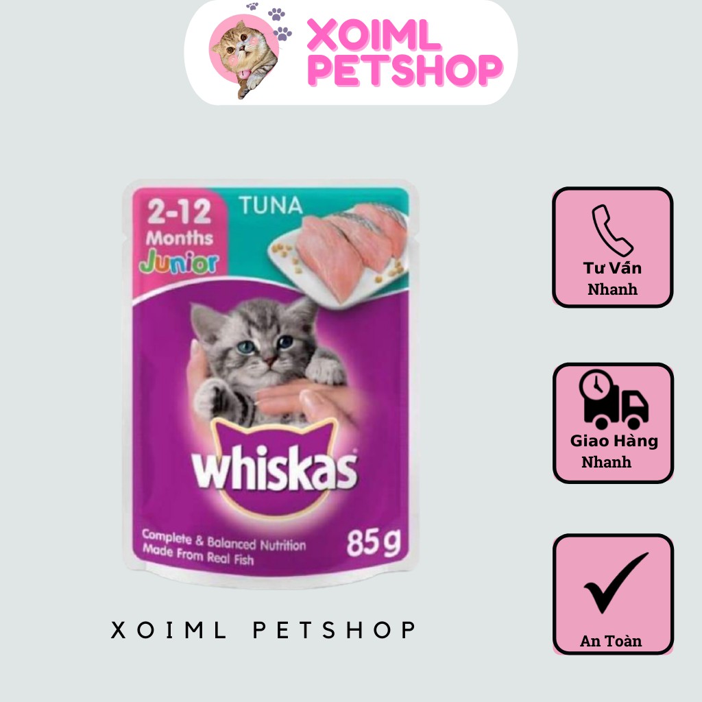 Pate mèo whiskas 85g - Pate cho mèo con và mèo trưởng thành