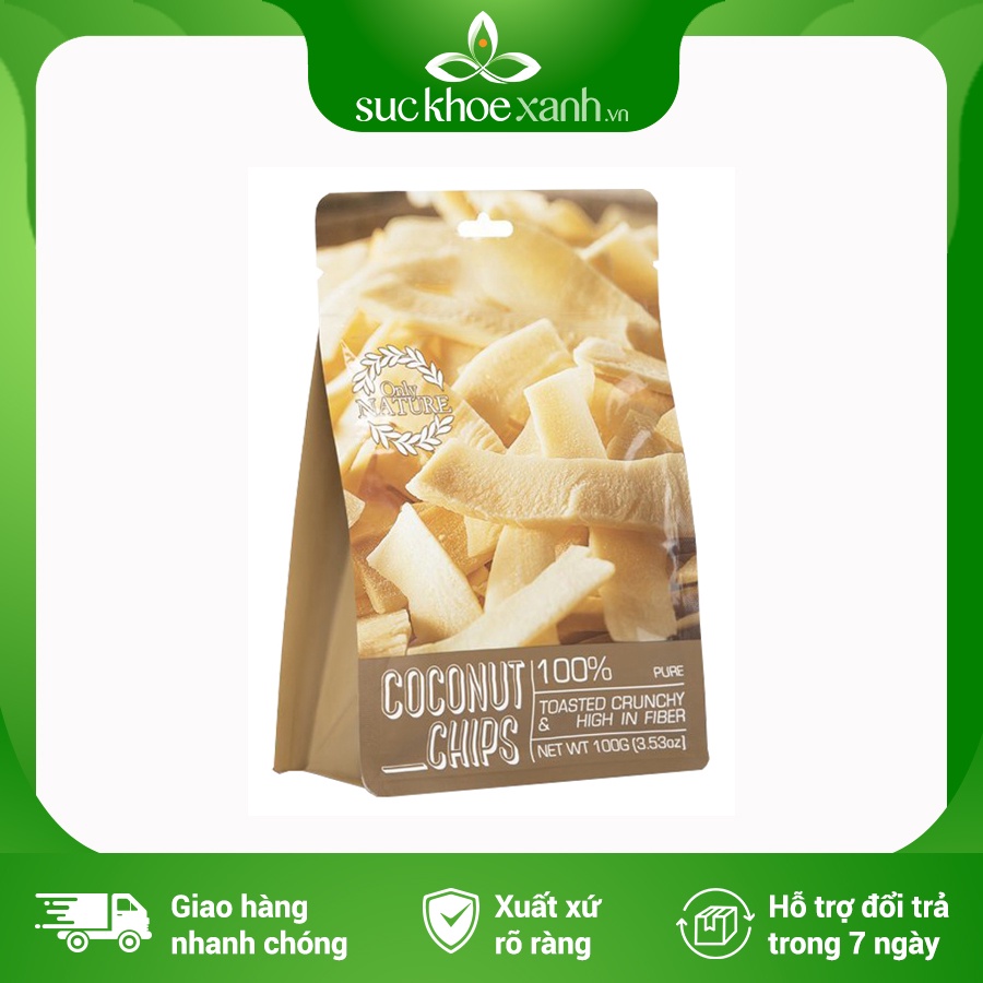 Dừa sấy giòn Coconut chips 100g Việt Nam