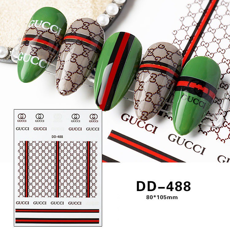 Sticker 3D - Hình dán móng tay Gucci DD-488