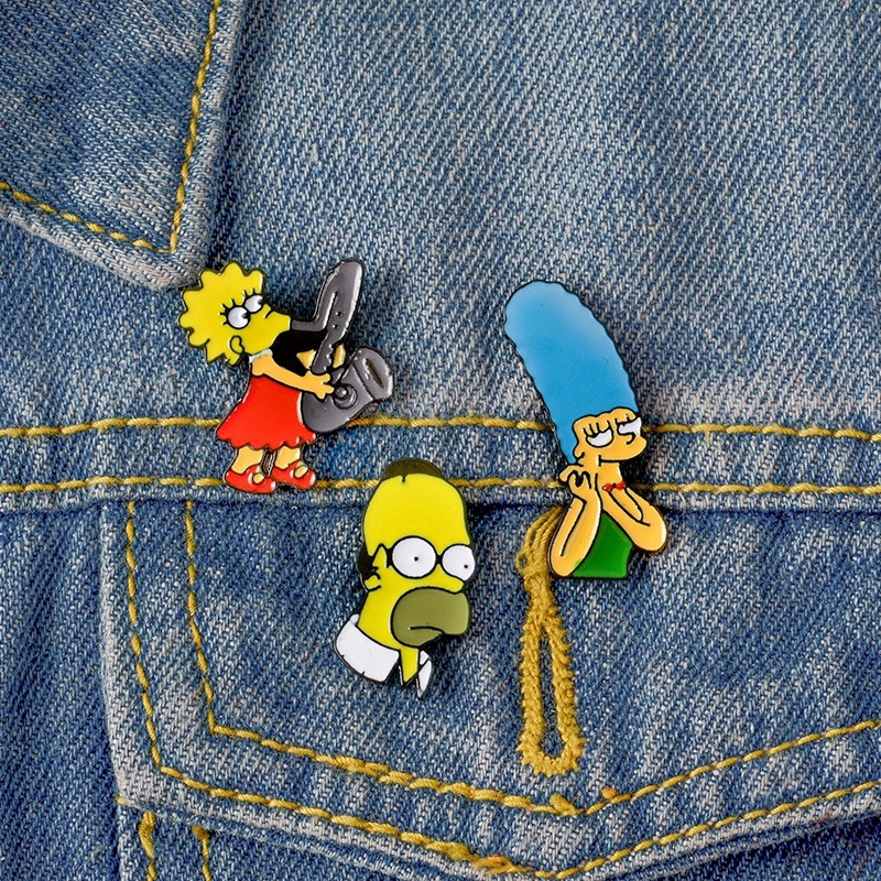 ❉ The Simpsons Pins ❉ 1Pc Cartoon Character Enamel Collection Brooch Pins（S-1）