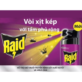 Bình xịt Muỗi Raid chai 600ml cam chanh