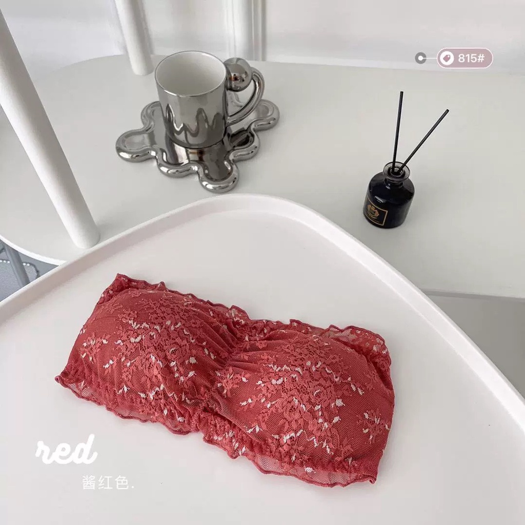 [Xả - dọn kho] Áo lót ngực không dây áo Bra ren vân hoa siêu đẩy ngực chống tụt khóa cài sau Pasana0067