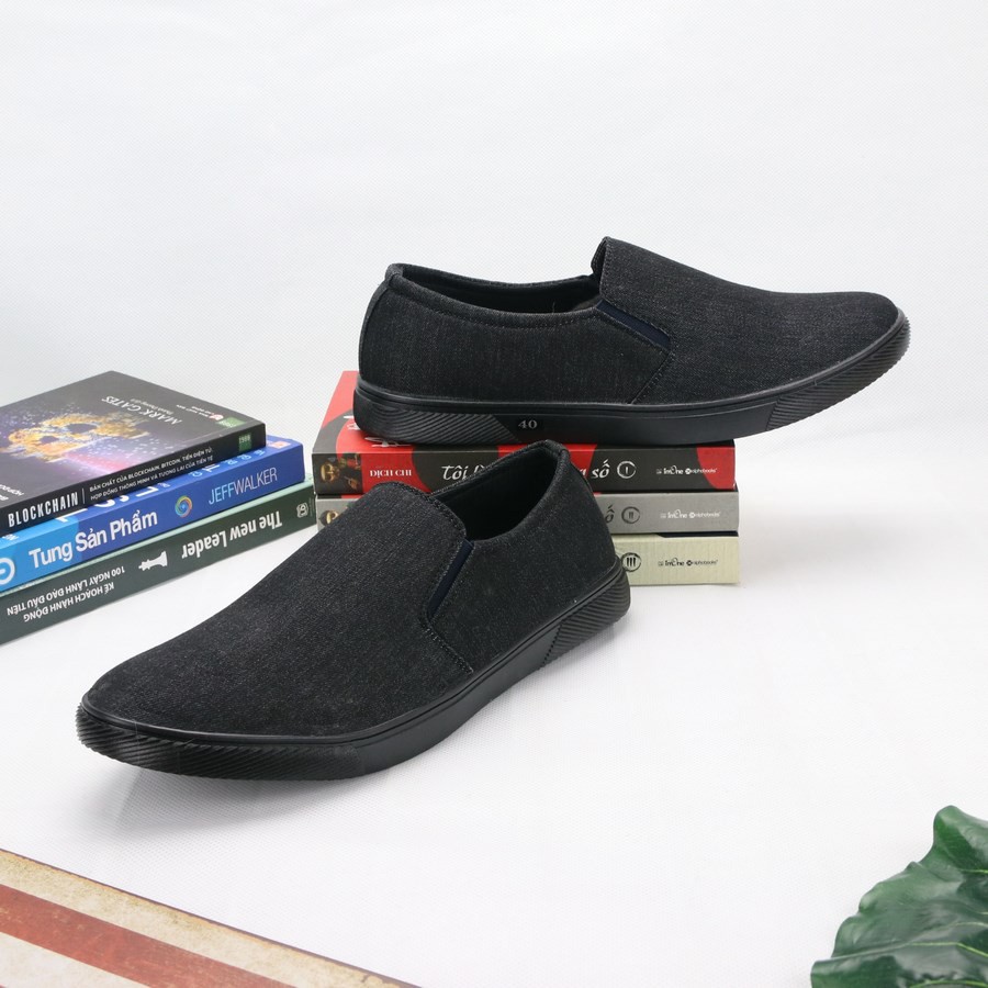 Giày lười nam đen [FREESHIP] HN212 shop Hân Nhi chuyên giày mọi nam giá rẻ
