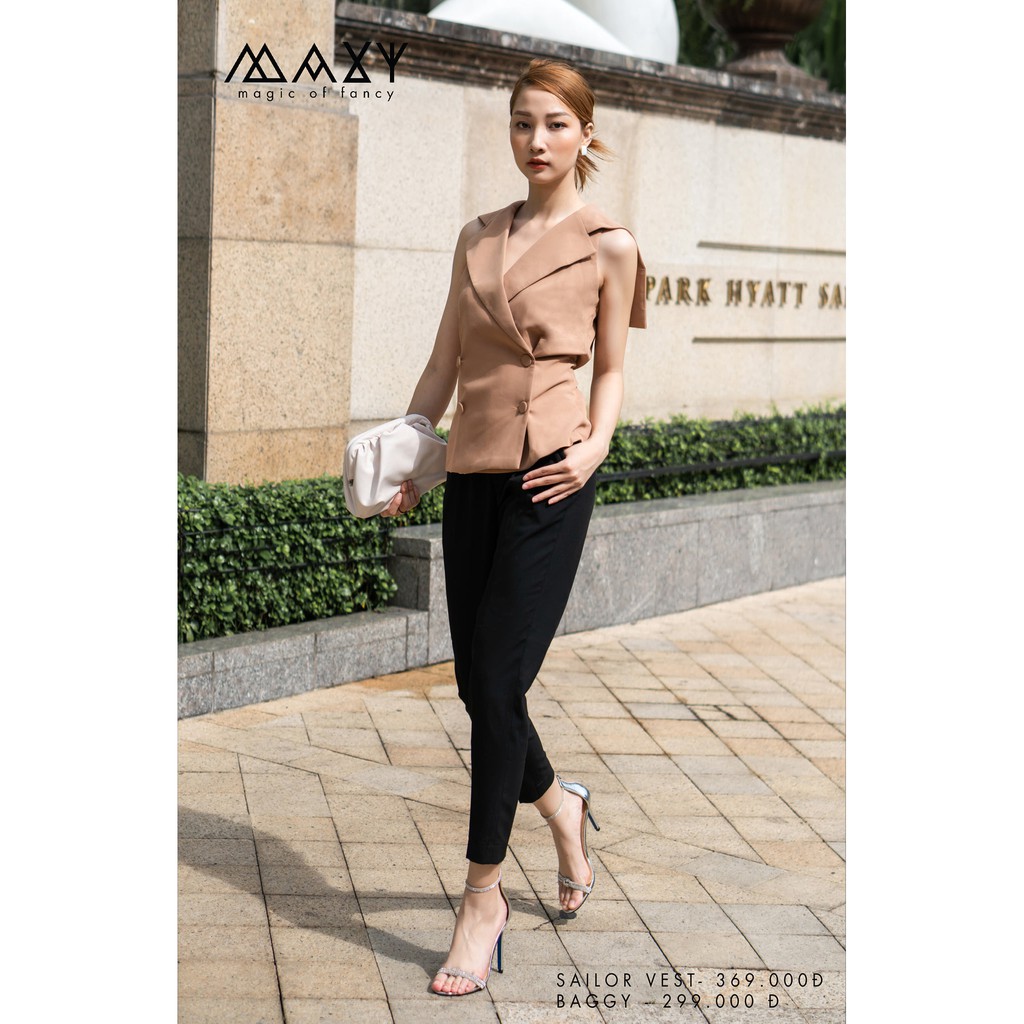 Quần baggy công sở màu đen black baggy Maxy Workshop | BigBuy360 - bigbuy360.vn