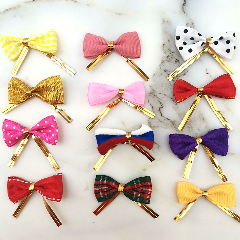 Bộ 50 Nơ 35mm Tự Làm Trang Trí Cây Thông Giáng Sinh