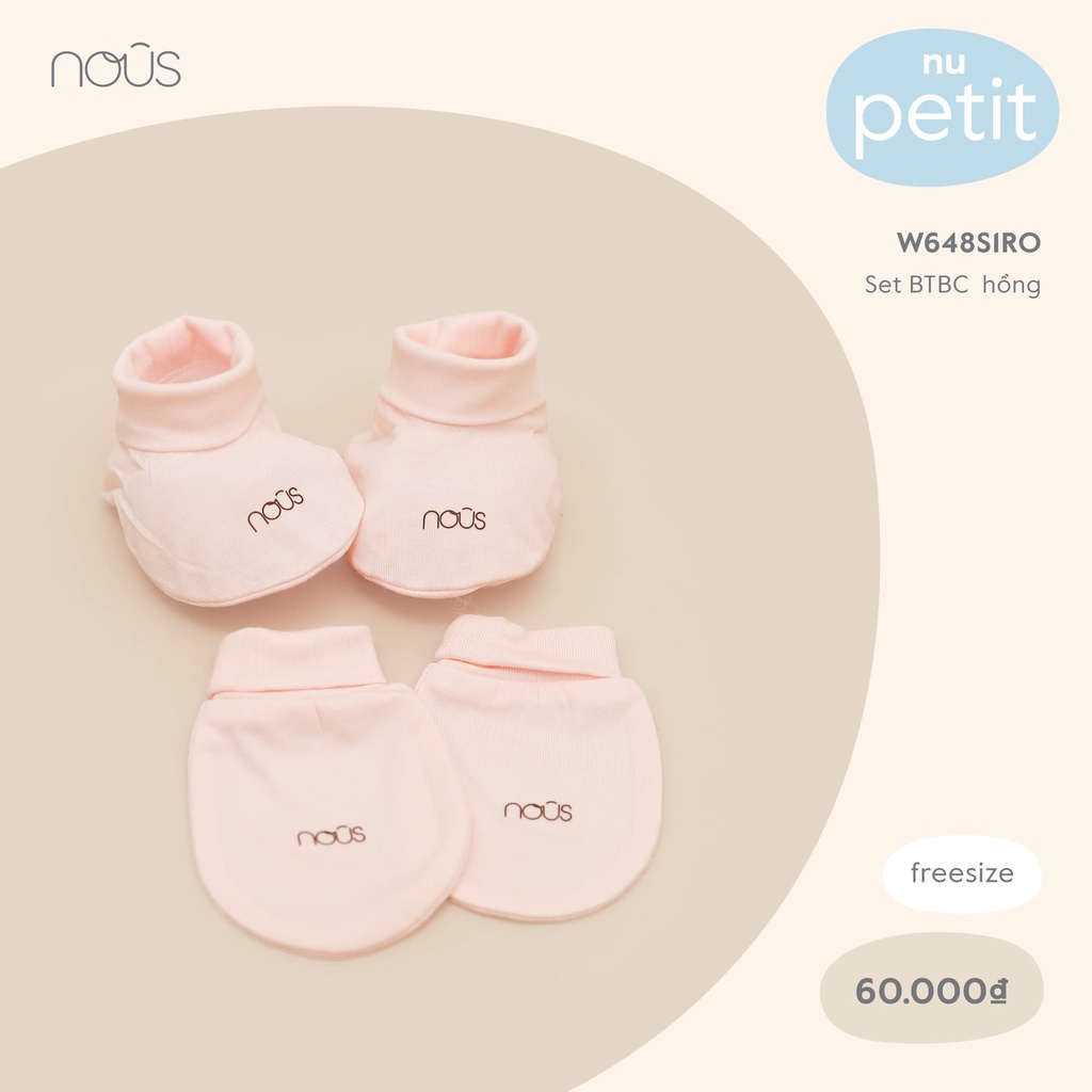 [Set lẻ] Set 1 đôi bao tay +1 đôi bao chân Hoặc set 1 mũ Nous pettit