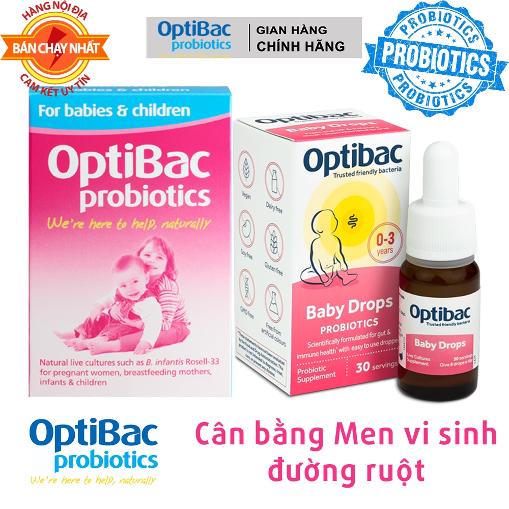 Men vi sinh Optibac đường ruột cho bà bầu và trẻ sơ sinh (Optibac Babies & Children)