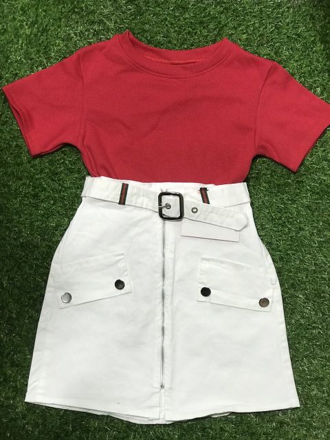 Set váy và áo crop unisex | BigBuy360 - bigbuy360.vn
