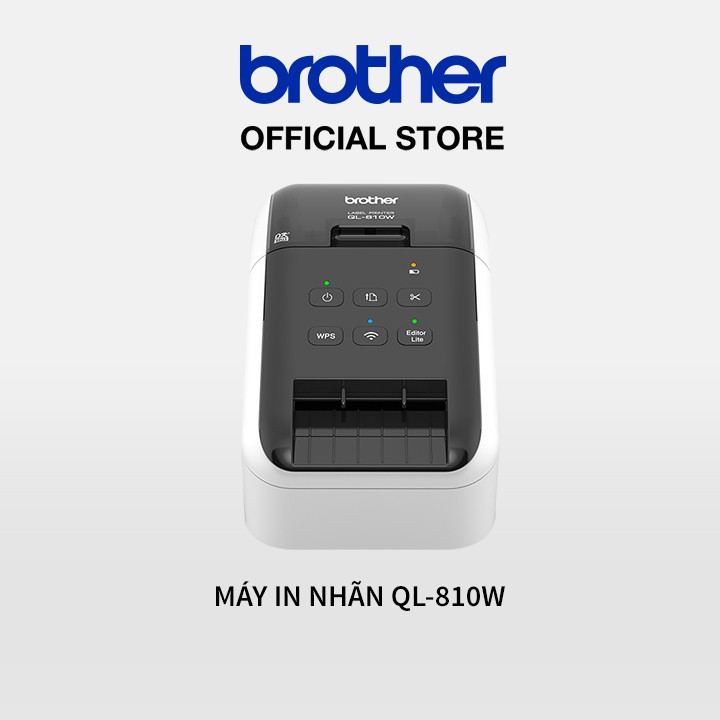 [Nhập ELBRO05 giảm 5% đơn 2TR] Máy in nhãn Brother QL-810W (Wifi)