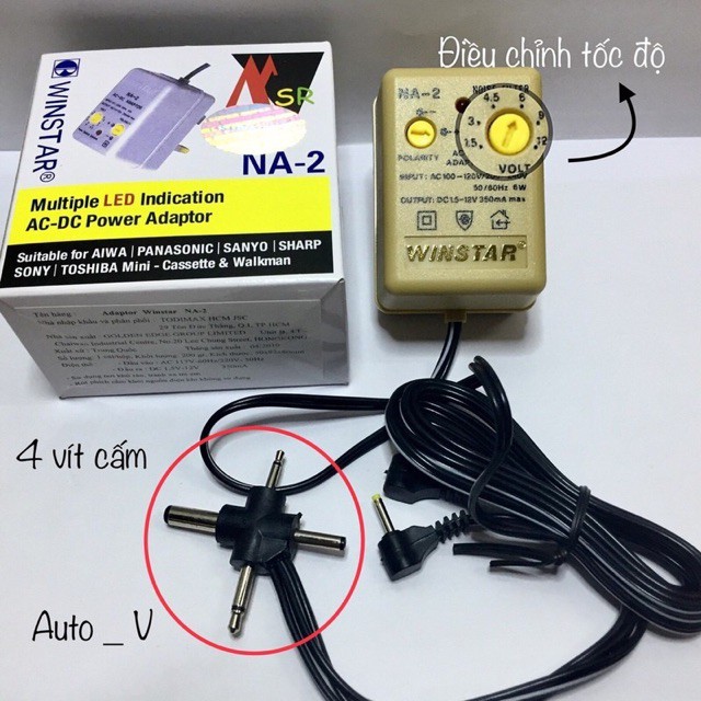 Sạc đa năng Adapter Na-3 Winstar cho phun xăm - Ổn áp chuyên dùng cho Máy Xăm Thần Thánh - Adaptor Na2- Winstar SC 3123B