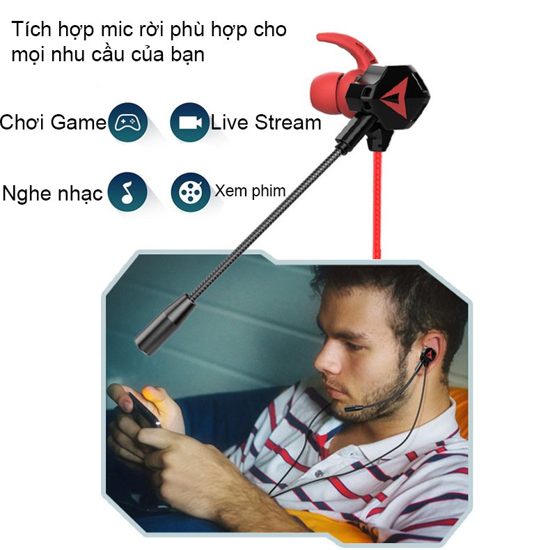 Tai Nghe Gaming G901, thiết kế hầm hố, driver dynamic 10mm, tái tạo âm thanh chân thực, đầy đủ phụ kiện