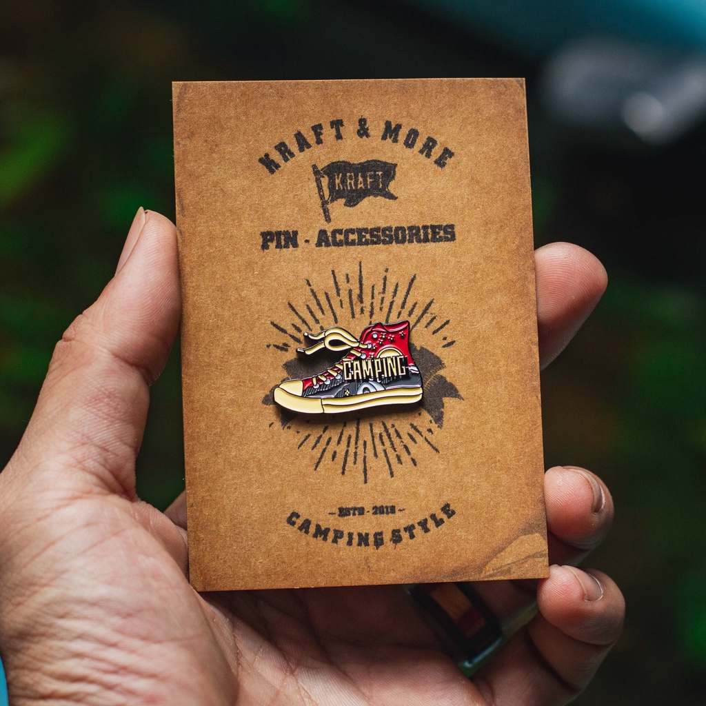 Pin Camping - Ghim cài áo, balo, túi xách - Huy hiệu kim loại - chủ đề Camping