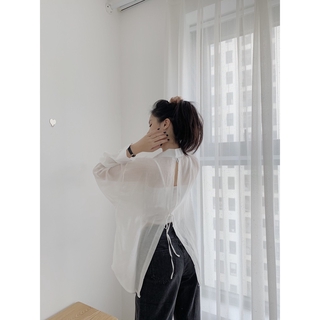 áo sơ mi basic lưng xẻ buộc nơ SA330 1994closet