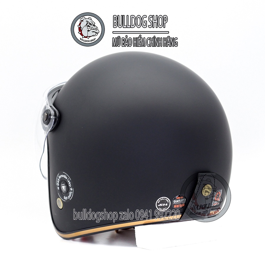 [Đủ Màu] Mũ bảo hiểm 3/4 Napoli Sh Ruby New kính B1