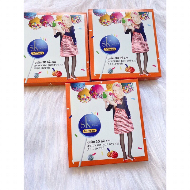 Quần tất cho bé gái 3D siêu ấm từ 3-12 tuổi - Hàng loại I