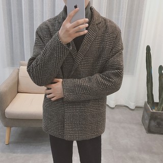 (ORDER) Áo blazer dạ kẻ sọc nâu