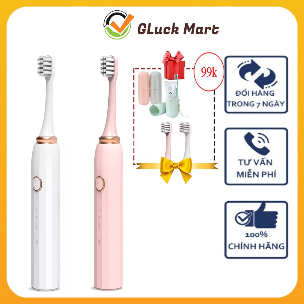 Bàn Chải Đánh Răng Điện Sonic X20 Cao Cấp, 3 Chế Độ, Lông Chải Mềm, Công Nghệ Sóng Âm Mới Vượt Trội Giúp Làm Sạch Sâu