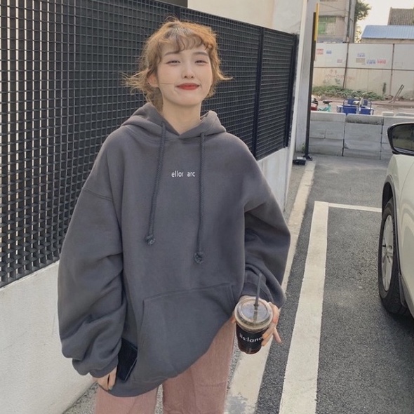 Áo hoodie nam nữ ,Áo sweater nỉ nam nữ from rộng samstudio Unisex chất nỉ ngoại siêu dày dặn in chữ ELLON