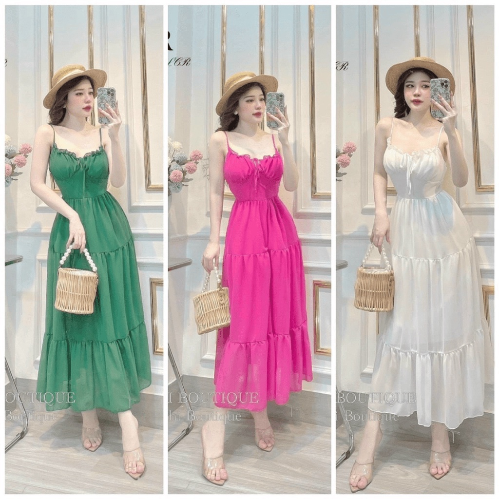 [HCM] Đầm maxi đi biển cho mùa hè dài siêu xinh xắn tôn dáng cực hot KME FASHION