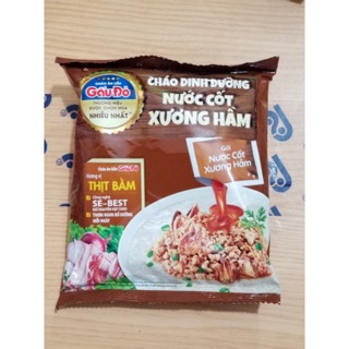 Sét 5 cháo dinh dưỡng nước cốt xương hầm Thịt Bằm Gấu Đỏ, gói 57g