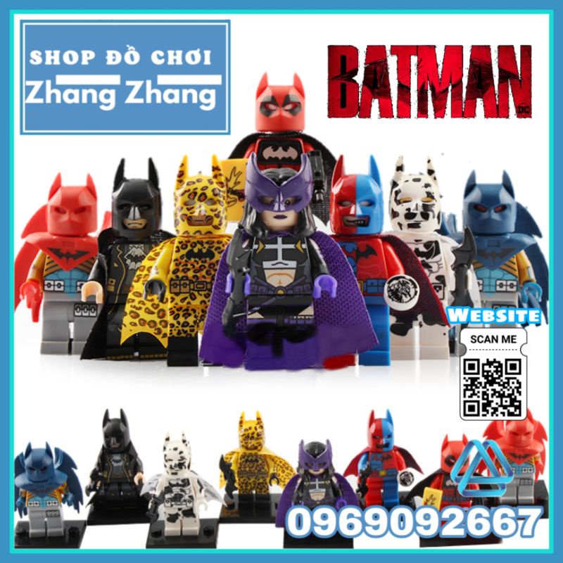 Đồ chơi Xếp hình Batman &amp; Huntress Two-Face siêu anh hùng DC Minifigures WM6027