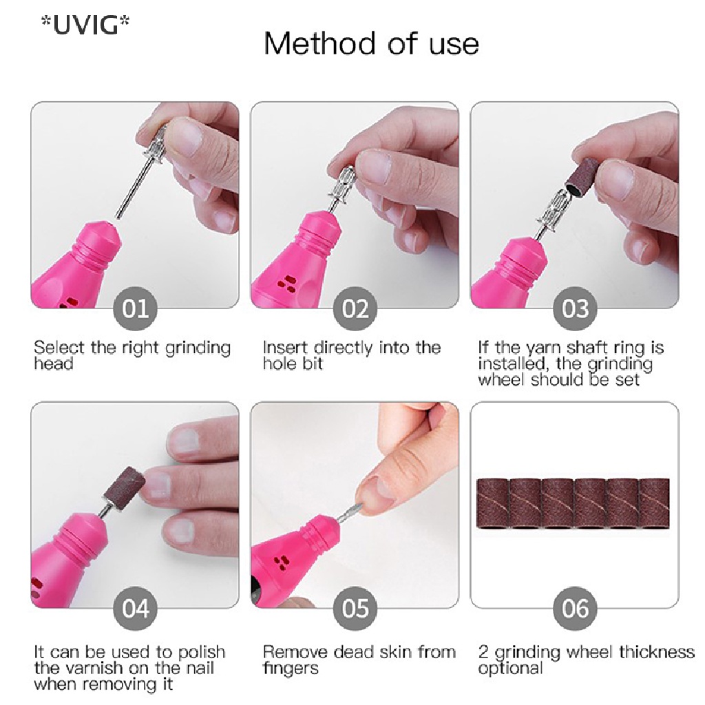 [[UVIG]] Electric Nail Drill Acrylic Nail Tools Professional Portable Electric File Kit [Hot Sell]