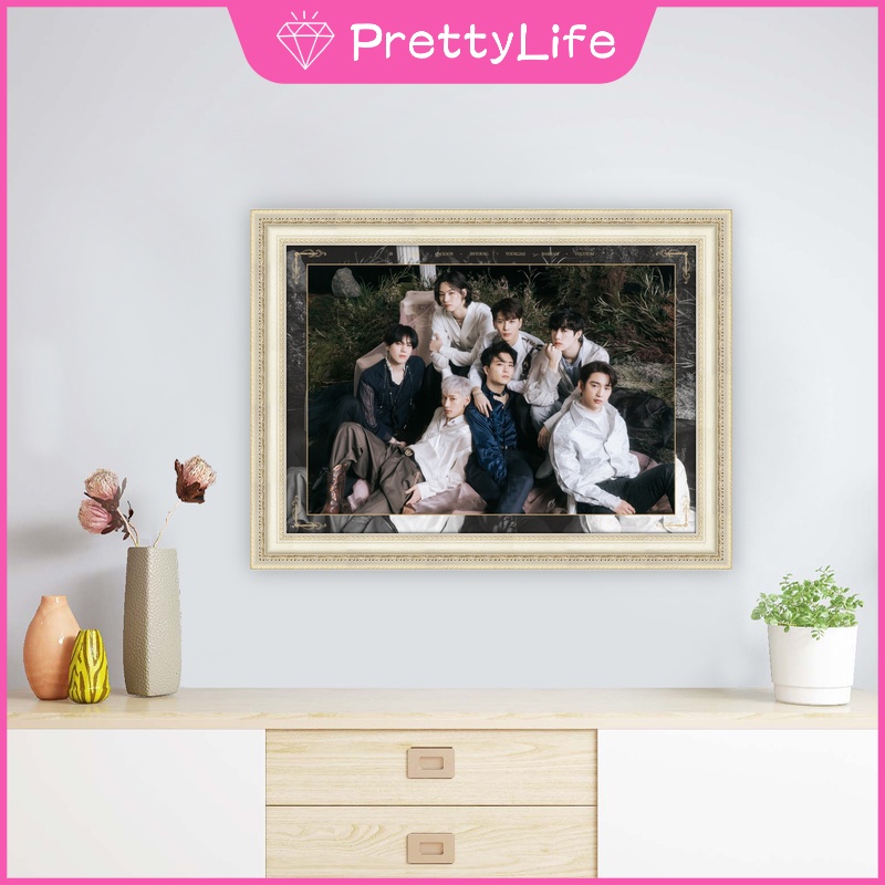 Bộ tranh đính đá 5D họa tiết nhóm nhạc Got7 độc đáo kích thước 30x40cm/40x50cm DIY