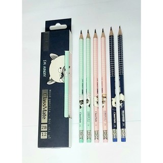 Bút chì gỗ 2B ClassMate PC01-PE có tẩy- Hàng hãng