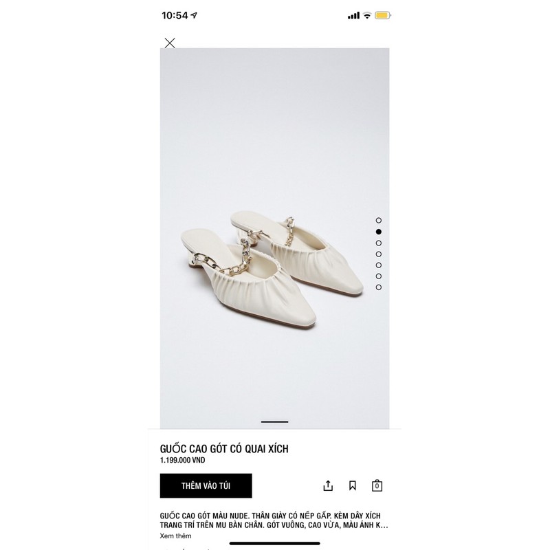 Giày Gót Cao ZARA authentic