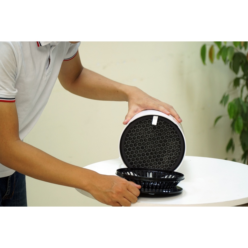 Màng lọc (lõi lọc) HEPA H13 và Cấp lọc than hoạt tính Actived Carbon của máy lọc không khí Fujihome AP12