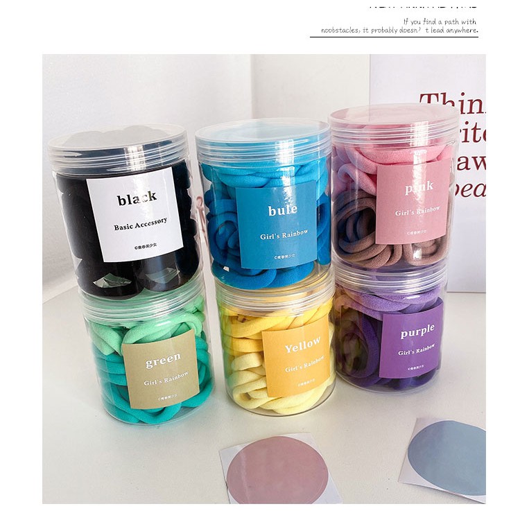 Dây buộc tóc cao su nhiều màu sắc không làm tổn thương tóc dễ thương