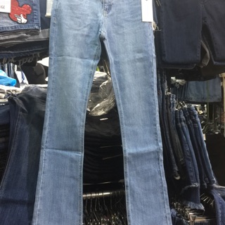Quần jeans ống loe xuất khẩu co giãn