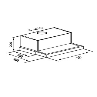 Máy hút mùi bếp âm tủ KAFF KF-TL70H