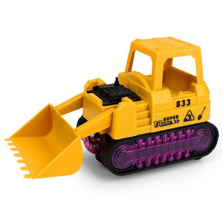 Xe máy ủi, máy lu, máy xúc chạy pin có nhạc, đèn, xoay