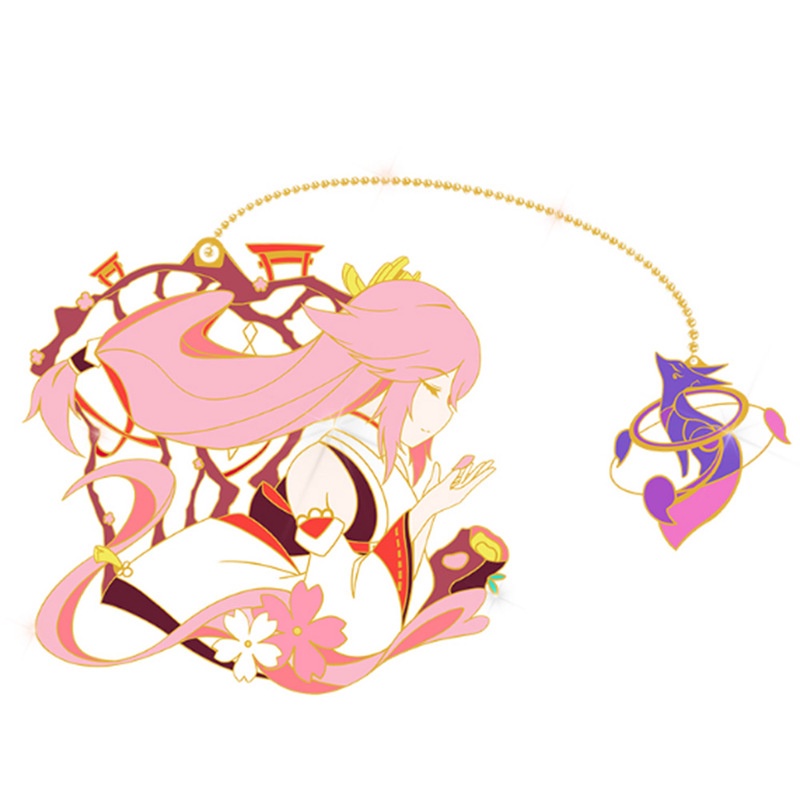 Ghim Cài Áo Bằng Kim Loại Hình Game Genshin Impact Zhongli Xiao Keqing